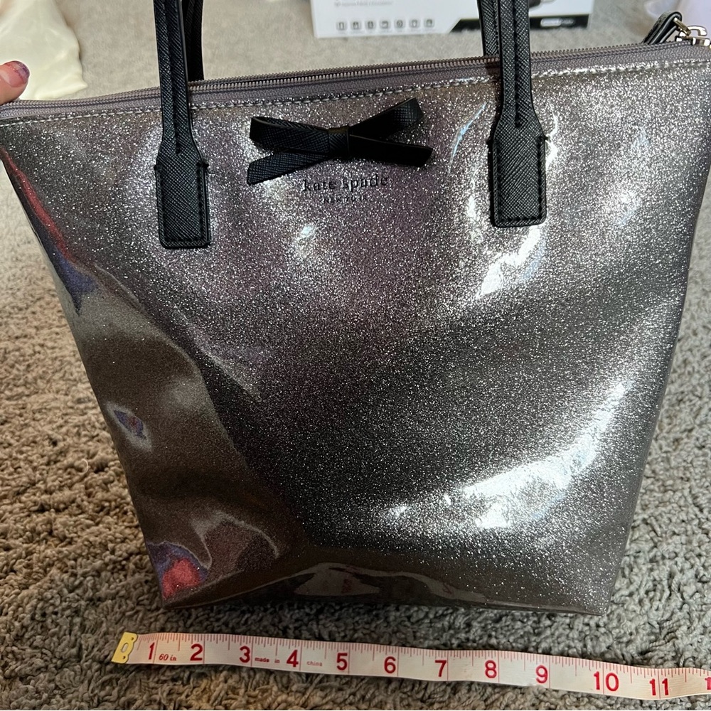 Kate Spade Glittery Silver Shoulder Bag